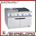 Restaurant Kitchen 700 Series Built Electric Griddle With 2/3 Flat And 1/3 Outdoor Barbecue Grill Machine